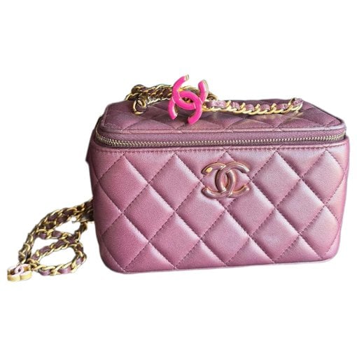 Vanity leather handbag