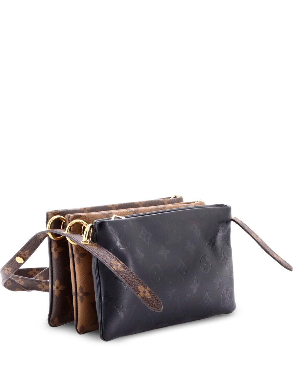 LV3 Pouch Bag Monogram Canvas, Reverse Monogram Canvas and Monogram Ink Embossed Lambskin shoulder bag