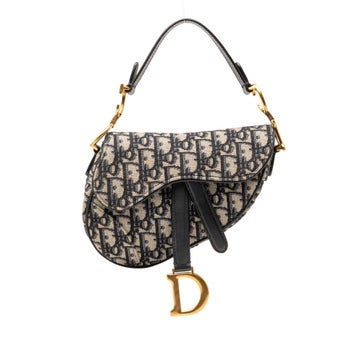 Mini Oblique Canvas Saddle Bag