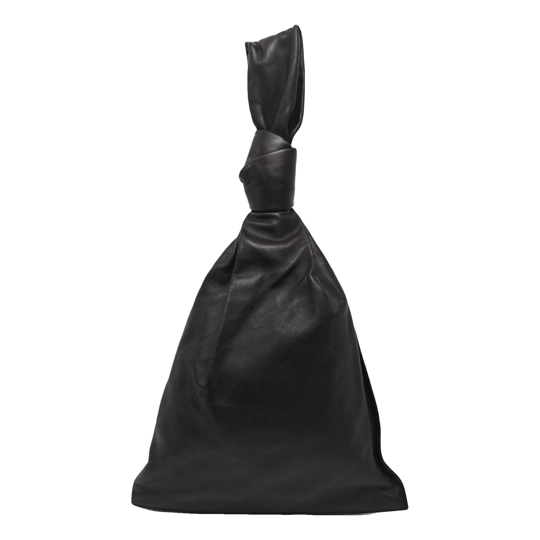 Twist leather clutch bag