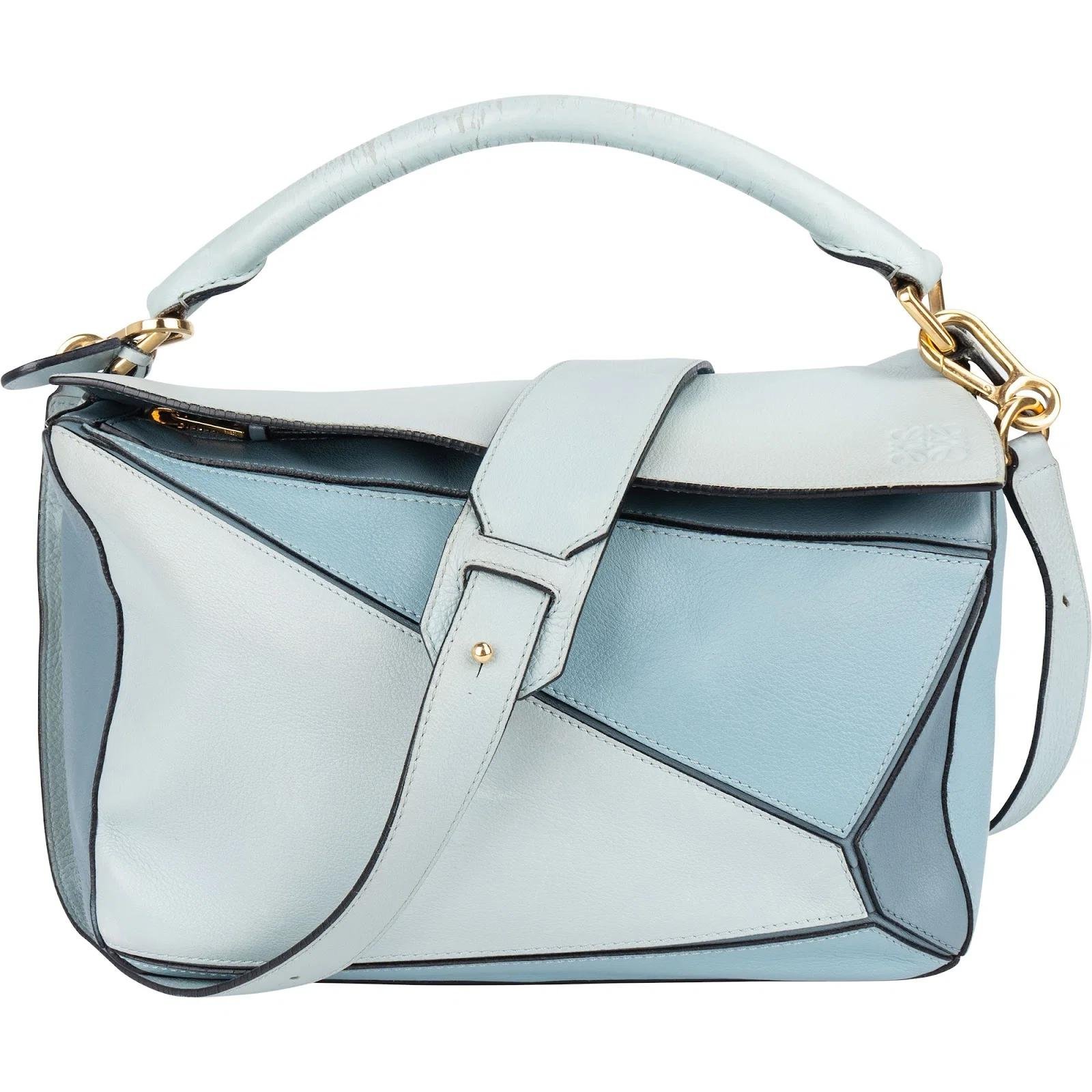 Puzzle leather handbag