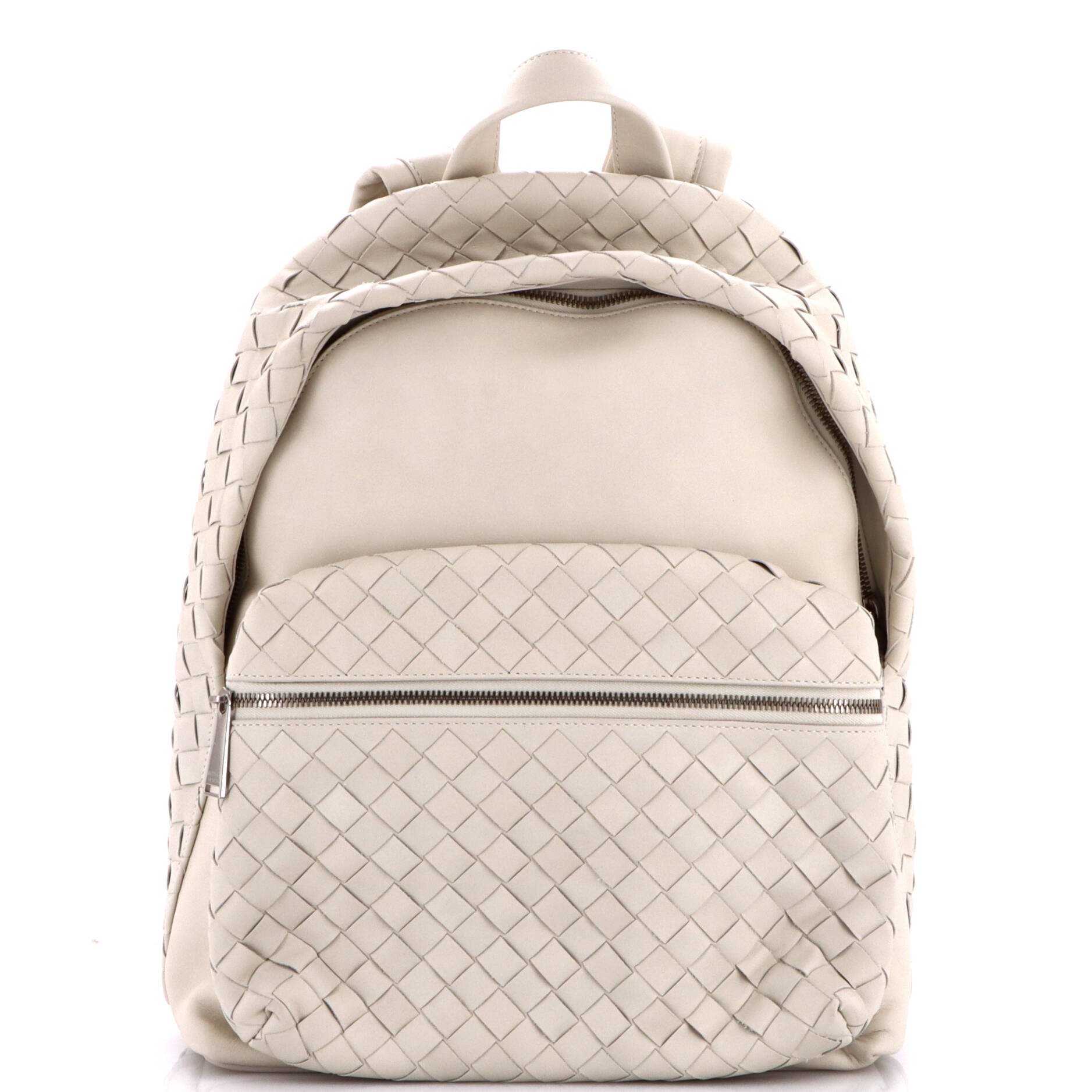 Front Pocket Weave Backpack Intrecciato Nappa Medium