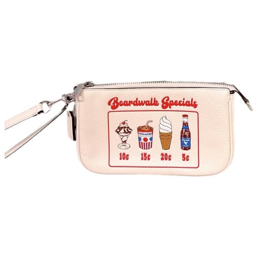 Leather clutch bag
