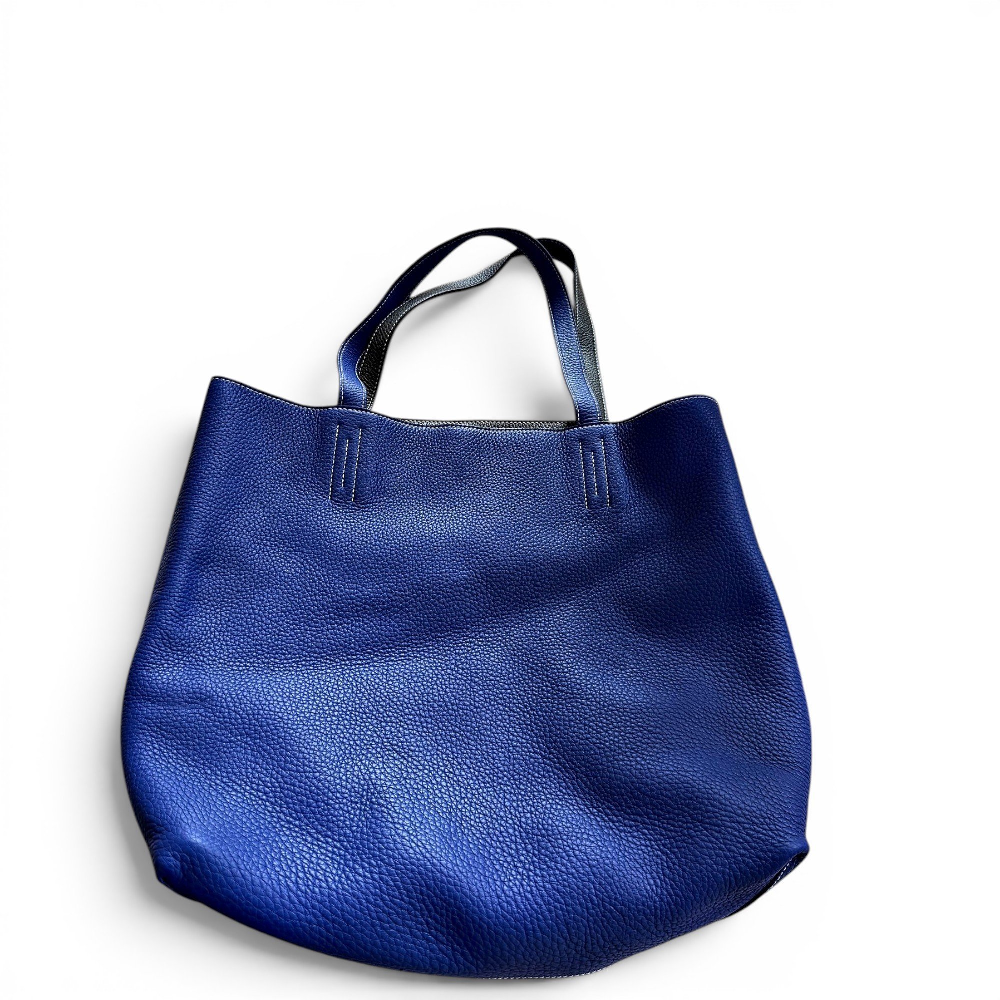 Double sens leather tote