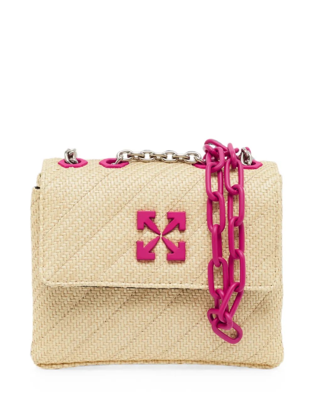19 Jackhammer raffia shoulder bag