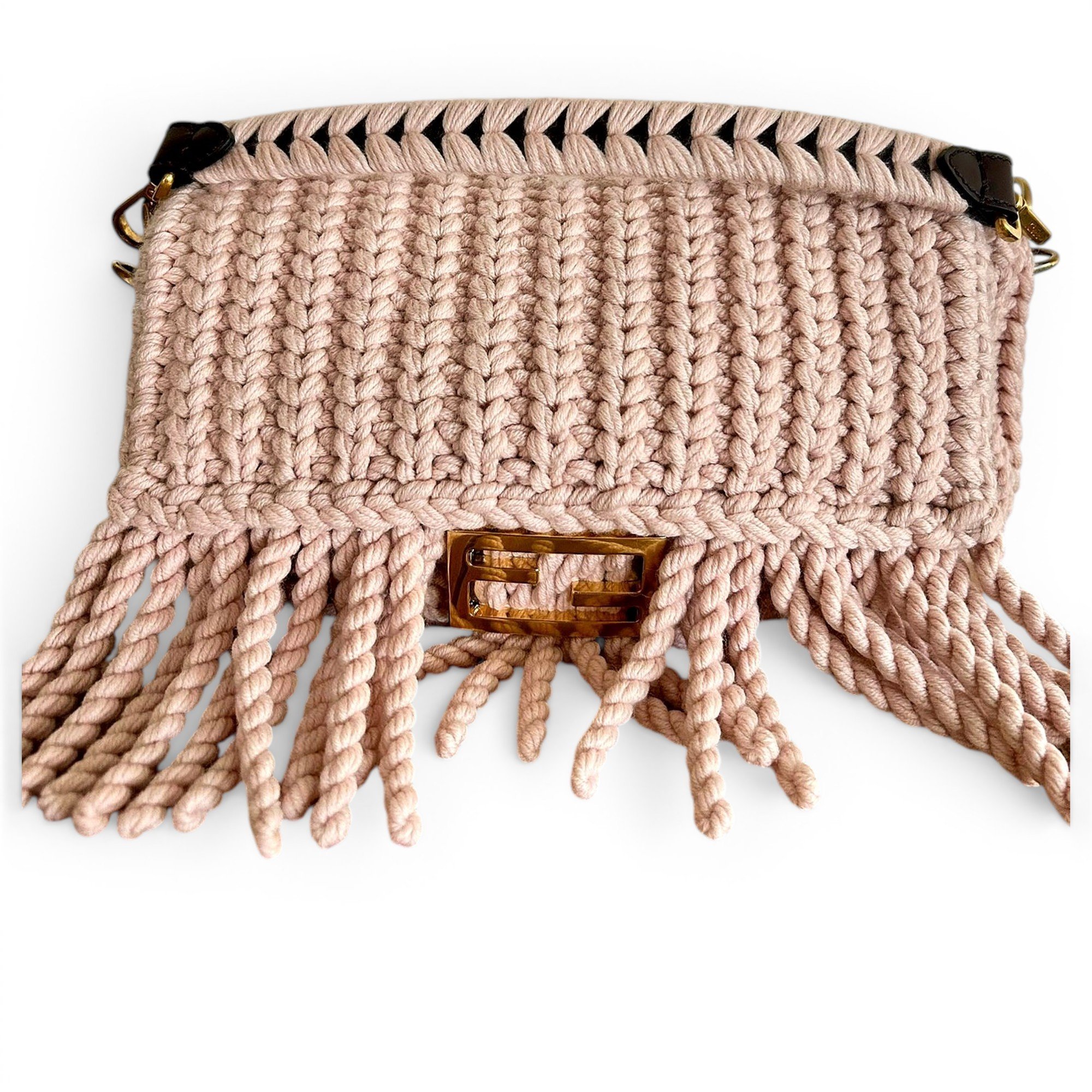 Baguette wool handbag