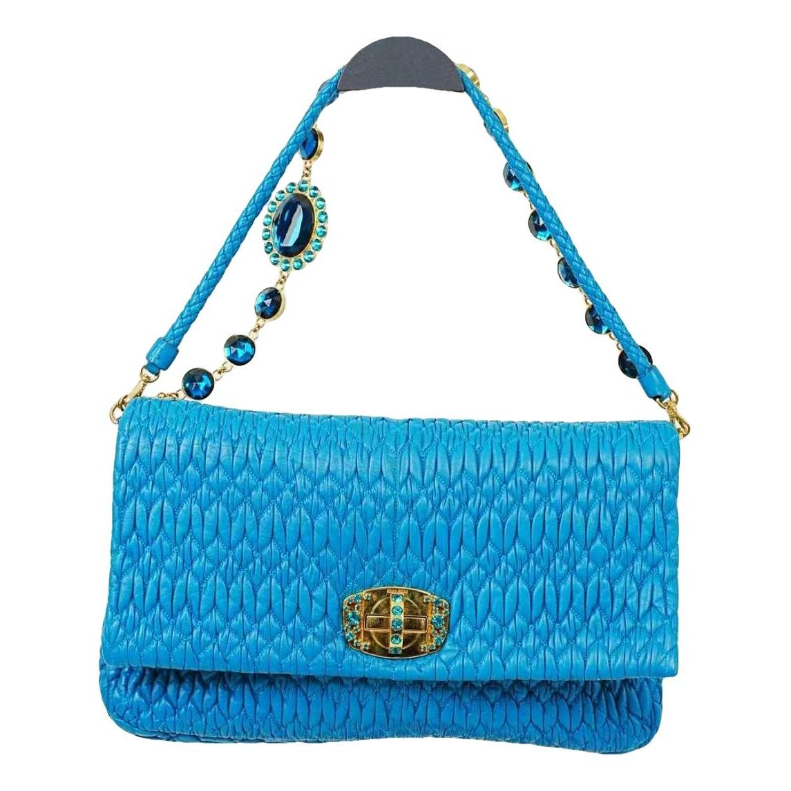 Miu Crystal leather handbag