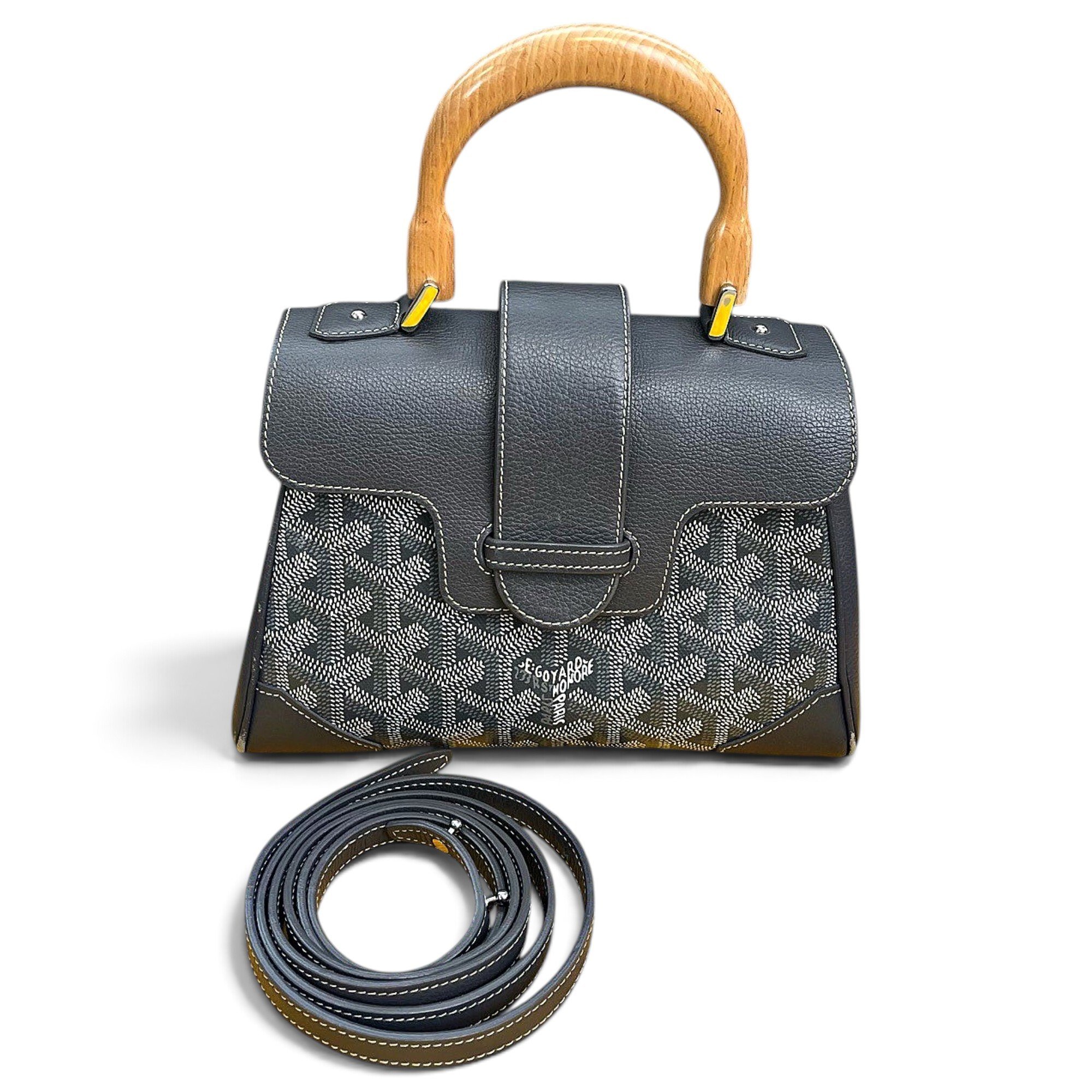 Goyard Saïgon leather handbag