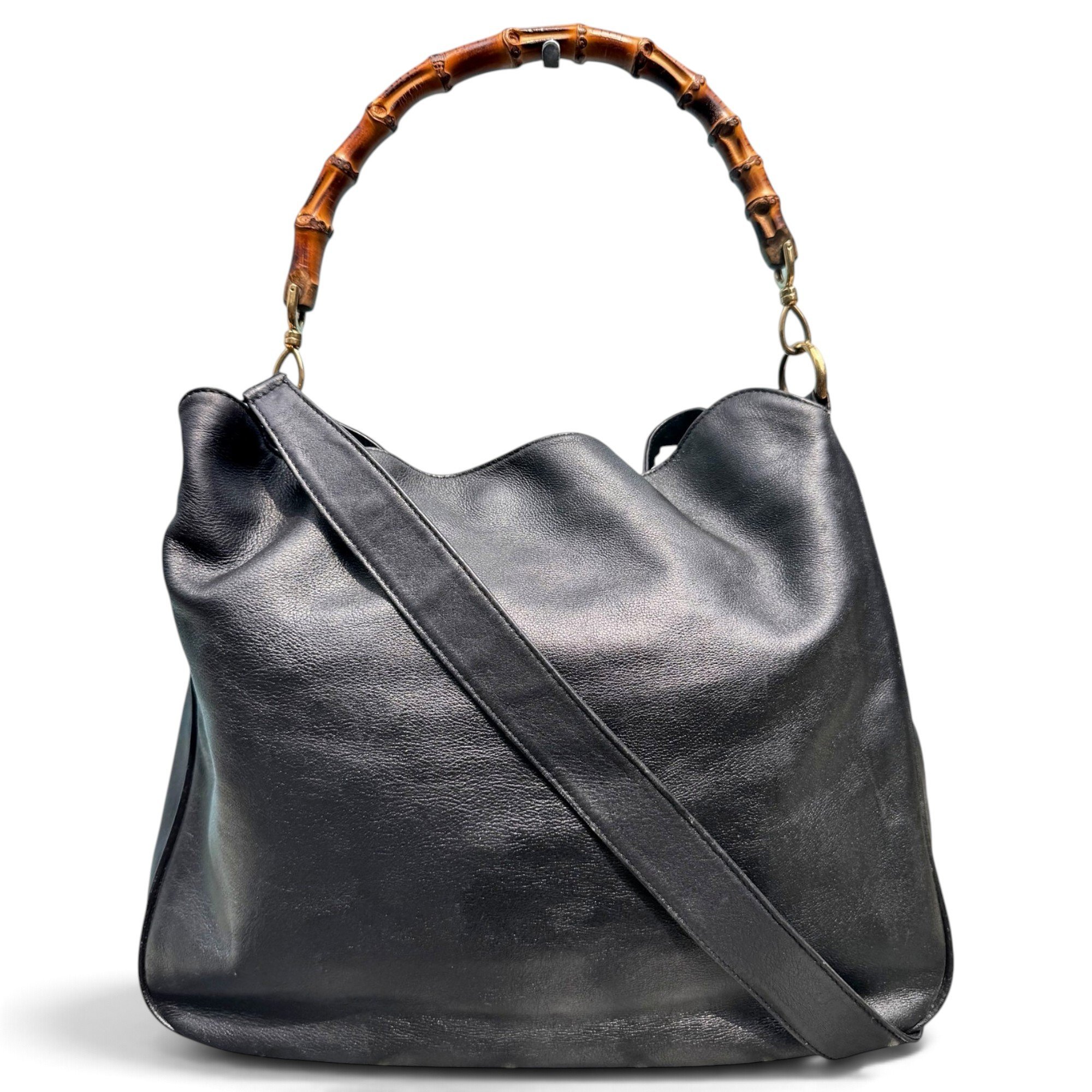 Bamboo leather handbag