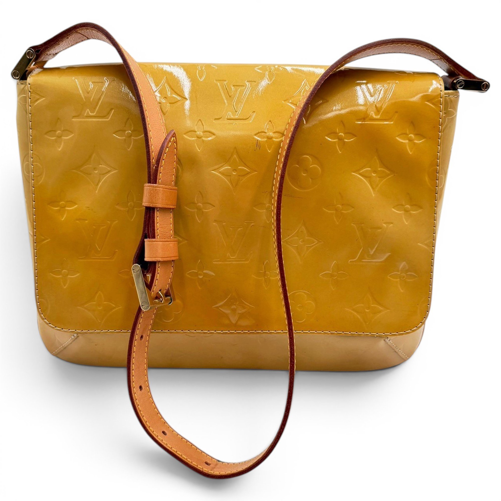 Thompson patent leather handbag