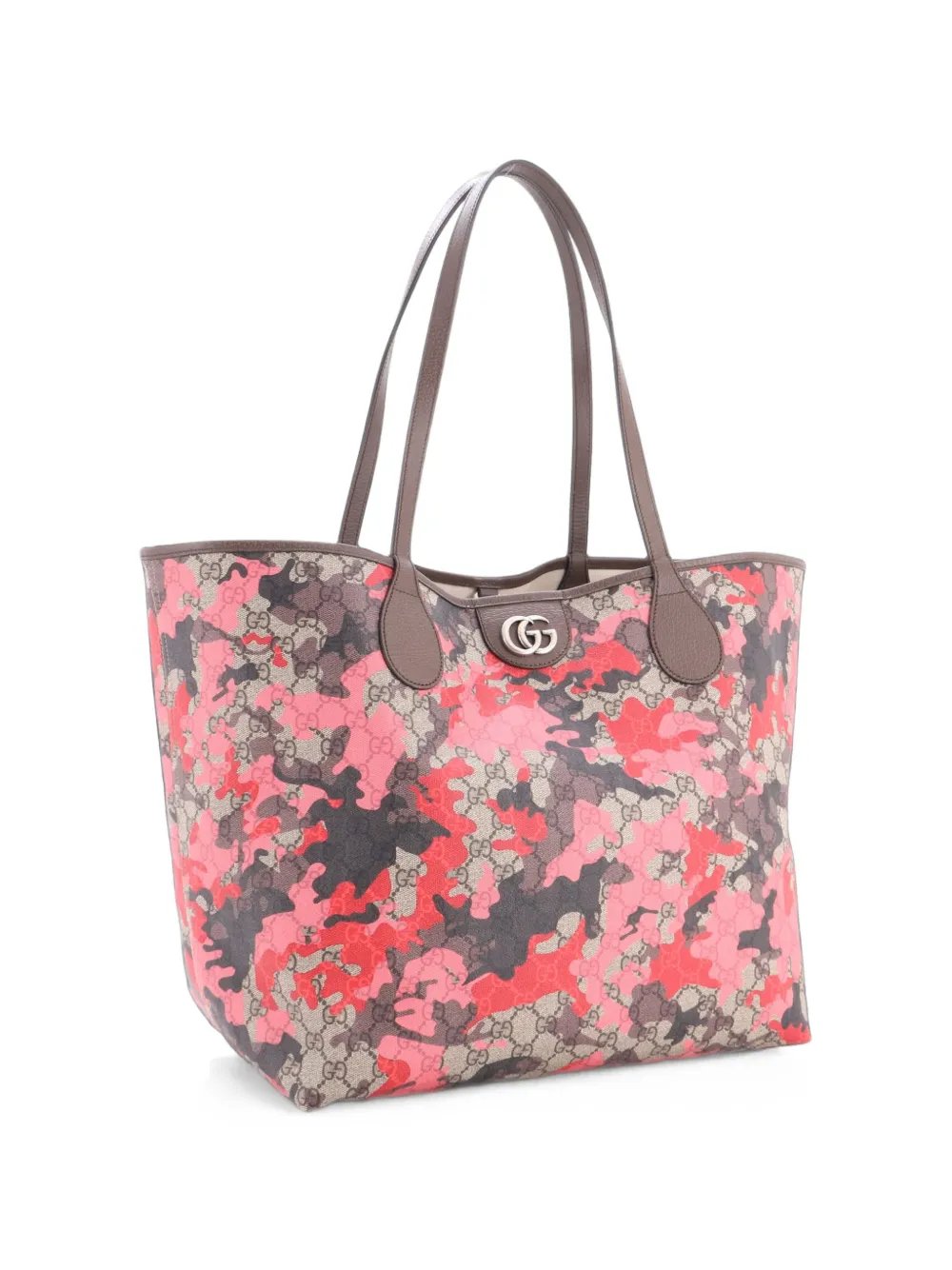 GG Open GG Camouflage Coated Canvas Large tote bag