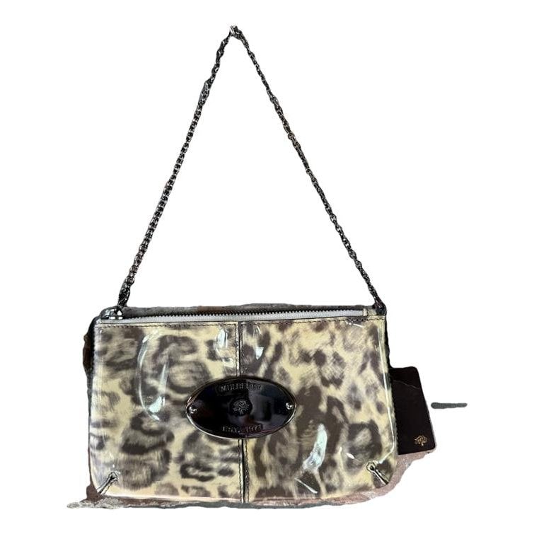Patent leather clutch bag