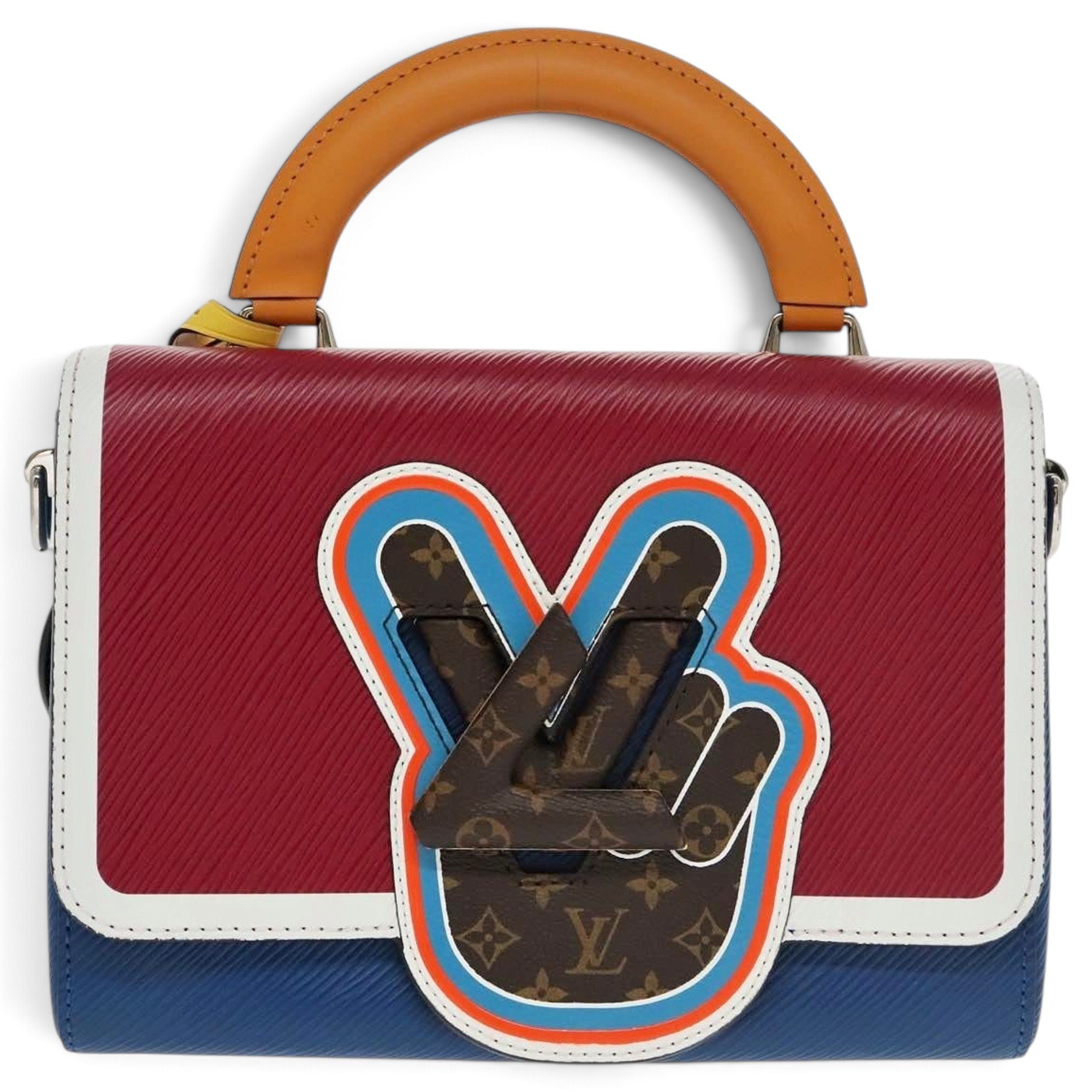 Twist leather handbag