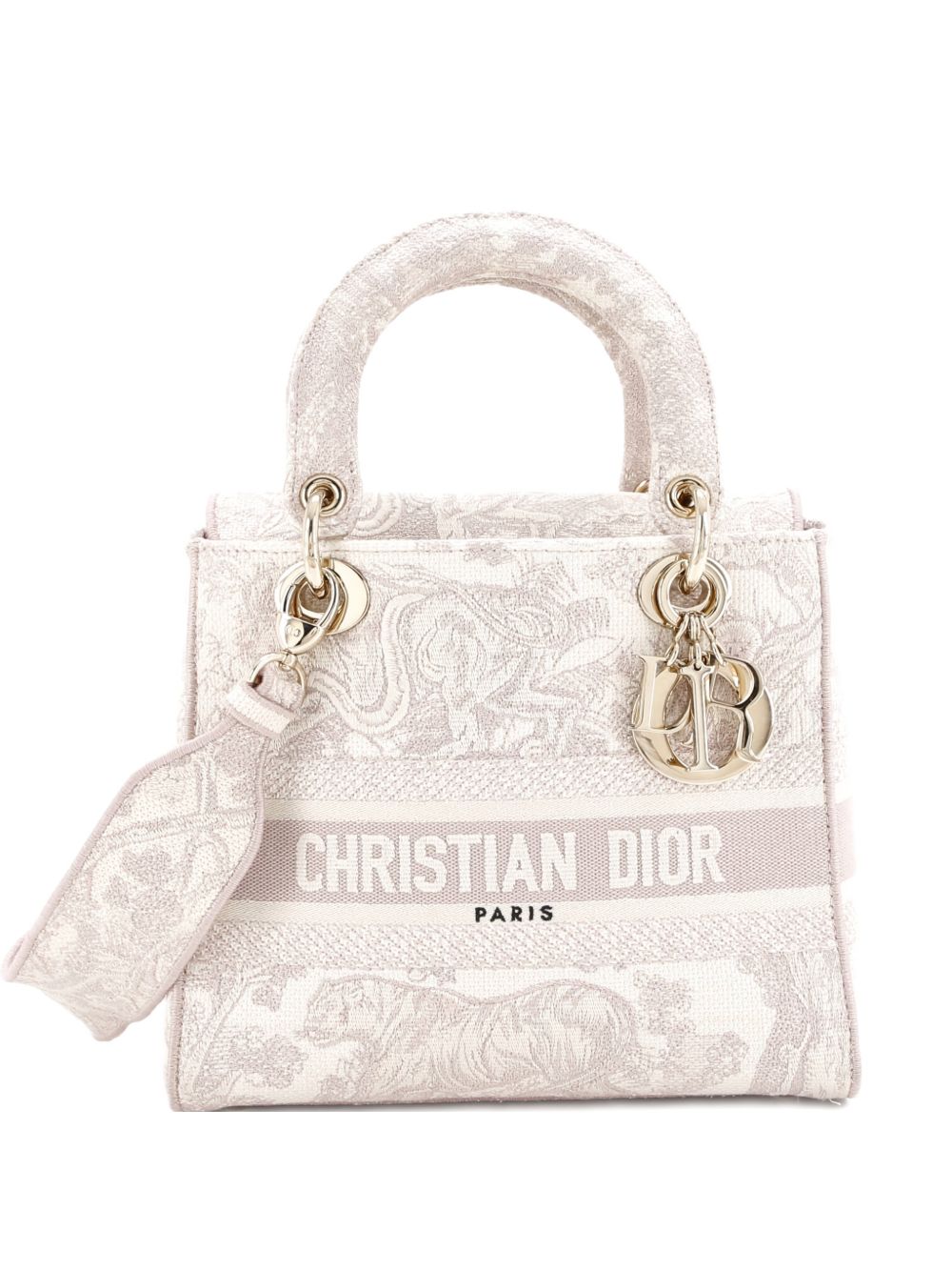 Toile de Jouy Lady D-Lite Bag Embroidered Canvas tote bag