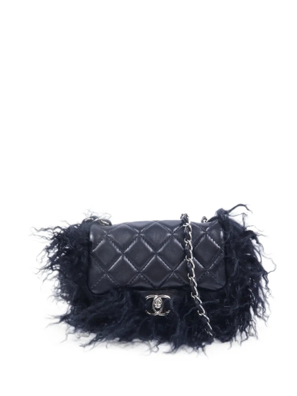 CC turn-lock chain cross body bag