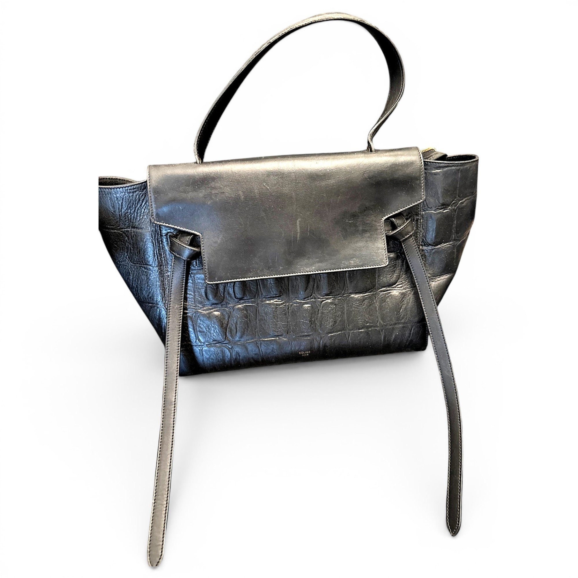 Belt leather handbag