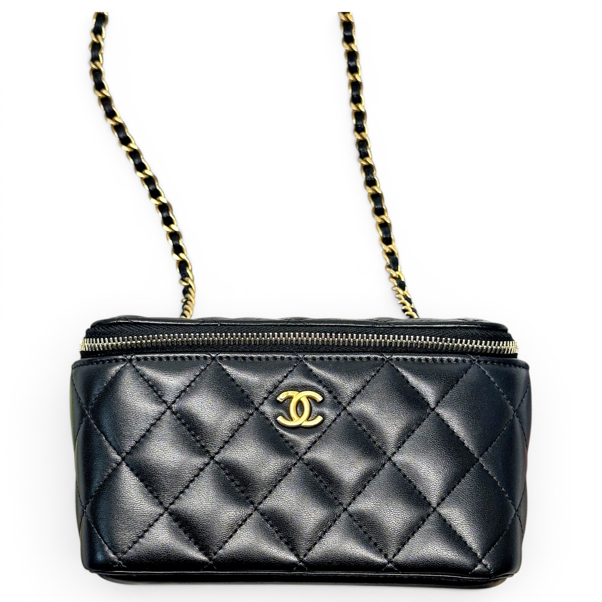 Vanity leather handbag