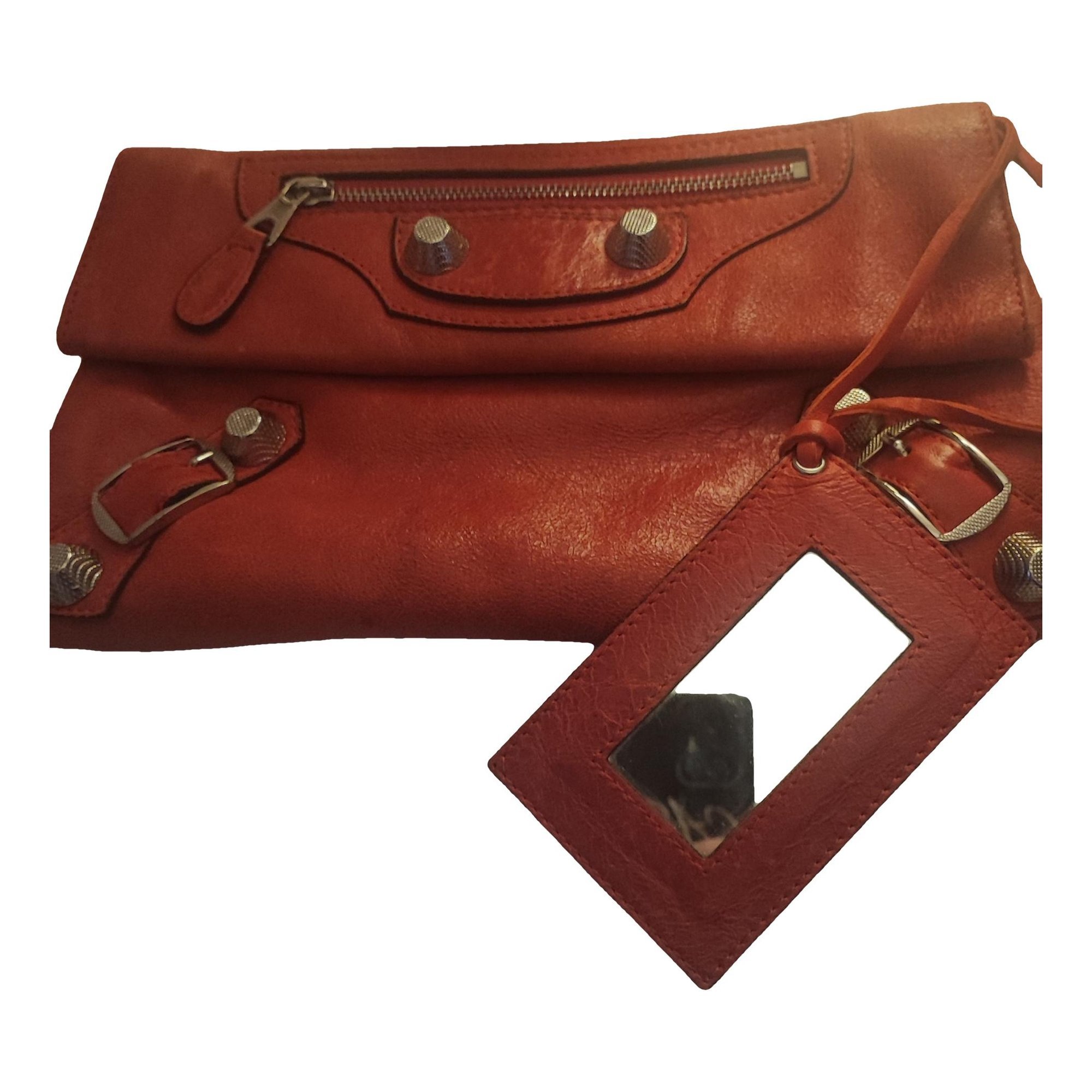 Balenciaga Envelop leather clutch bag