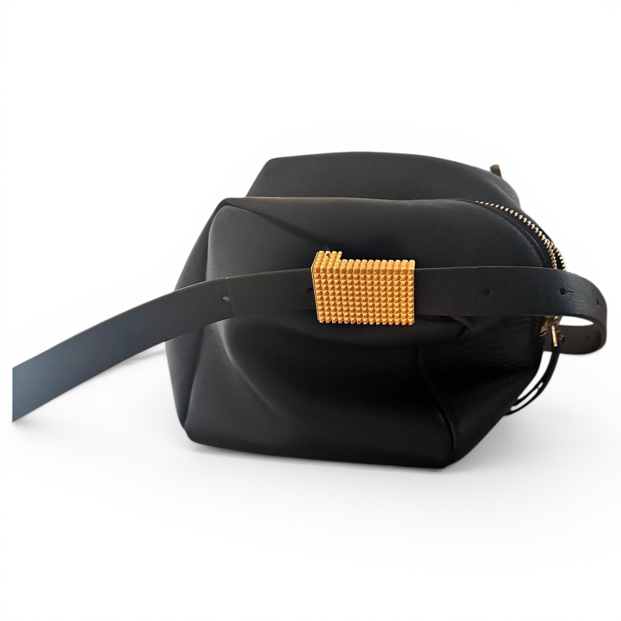 Leather clutch bag
