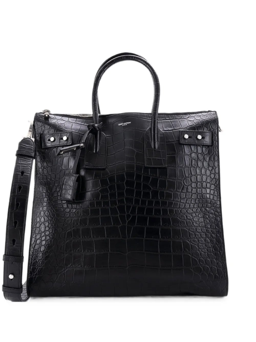 Sac de Jour Souple Zip Crocodile Embossed Leather North South tote bag