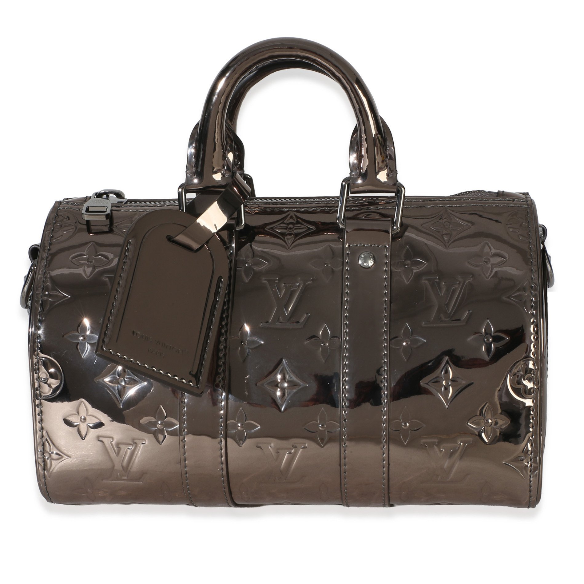 Patent leather handbag