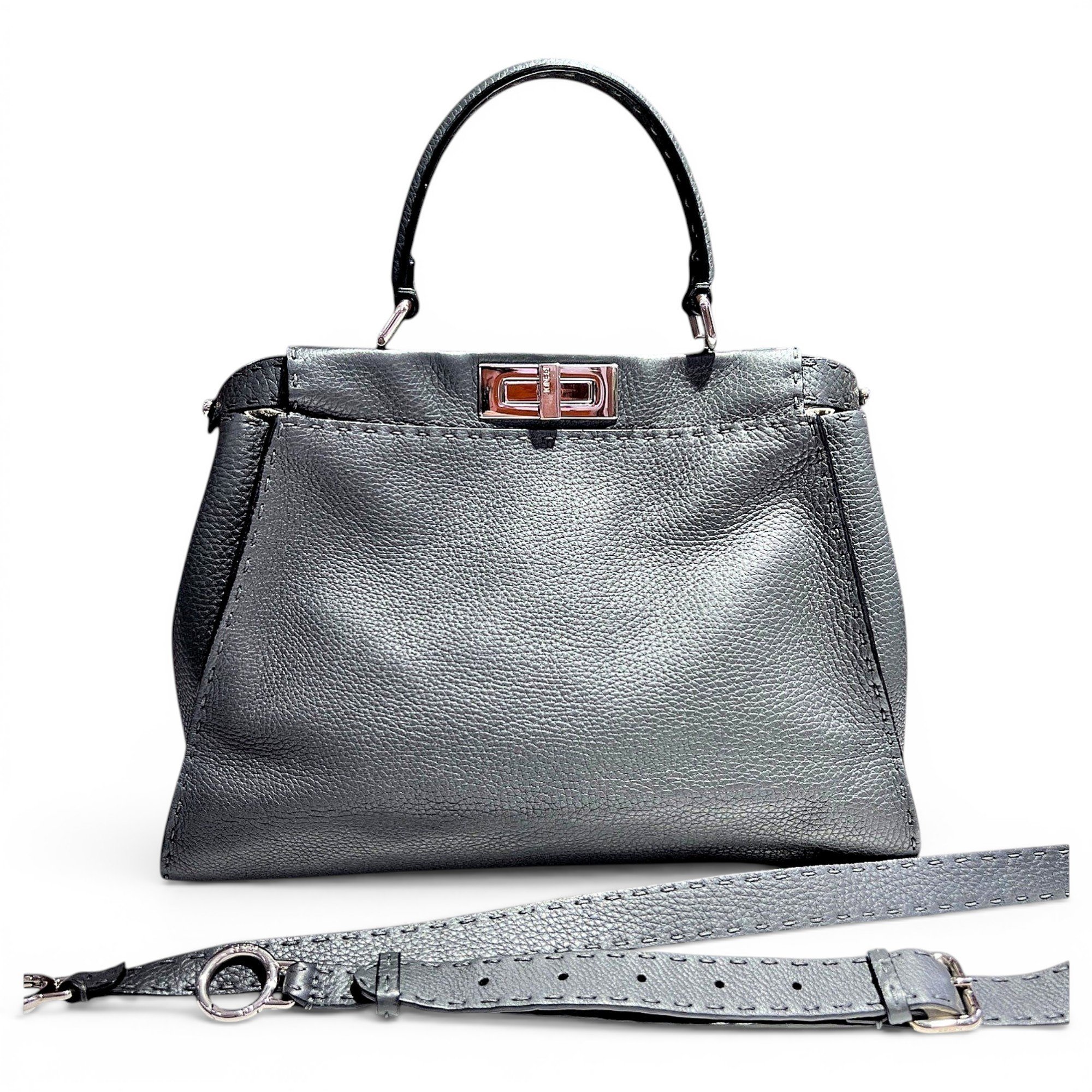 Peekaboo leather handbag
