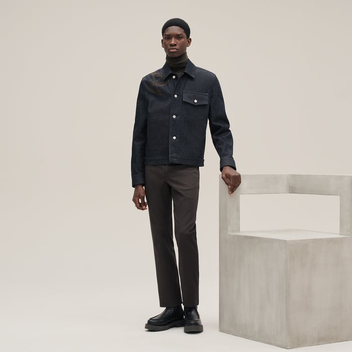 Indigo Straight Cut Denim Jacket