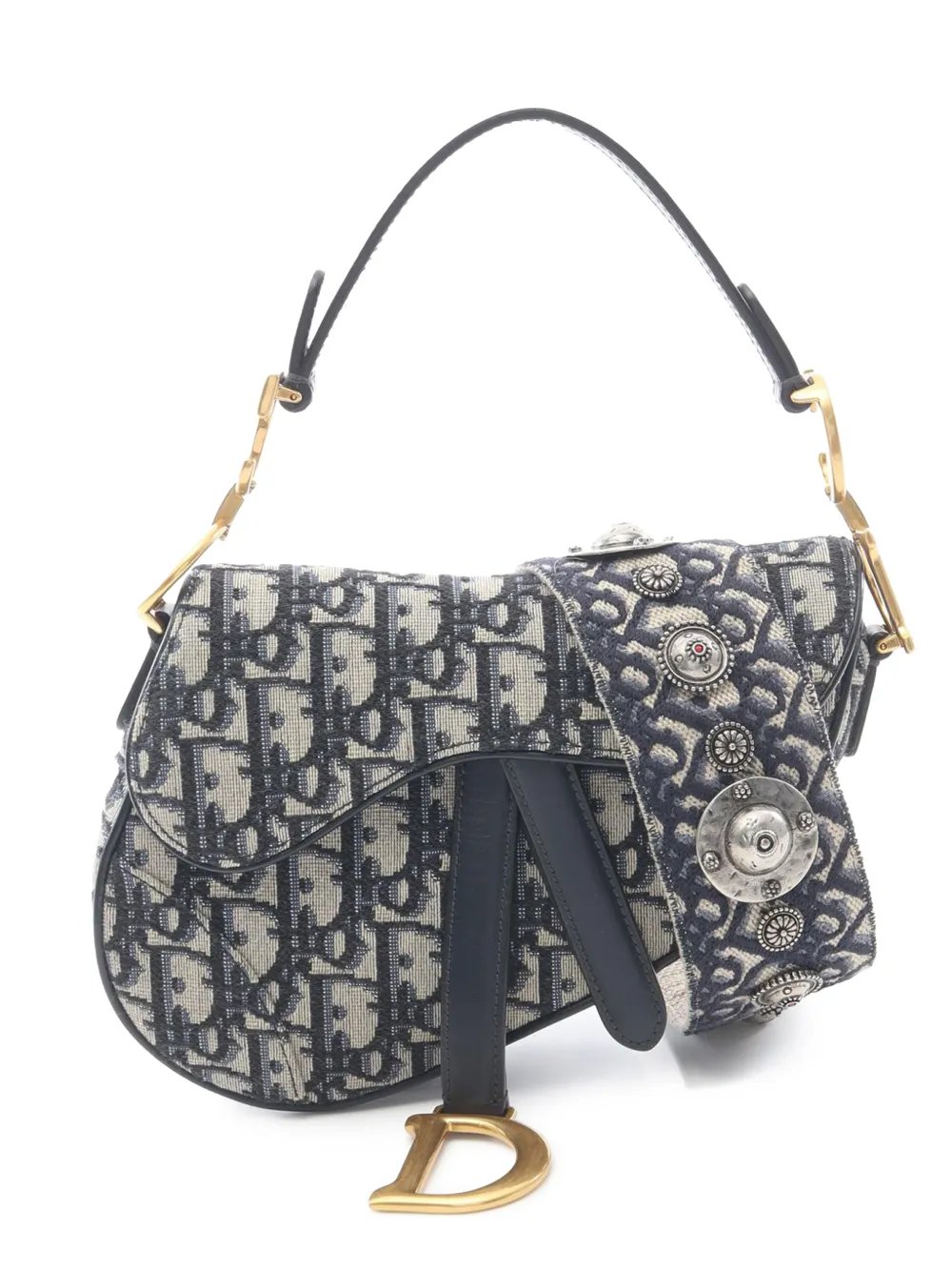 2010-2026 Mini Oblique Canvas Saddle Bag satchel