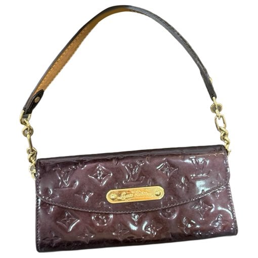 Sunset Boulevard patent leather clutch bag