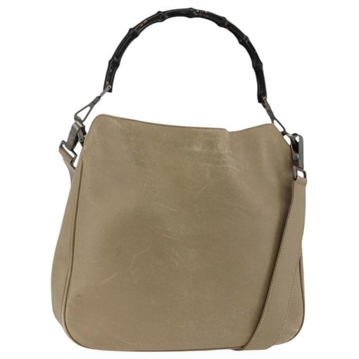 Bamboo leather handbag