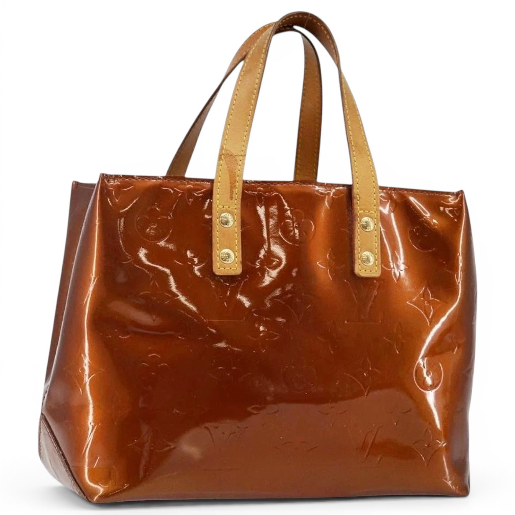 Patent leather handbag