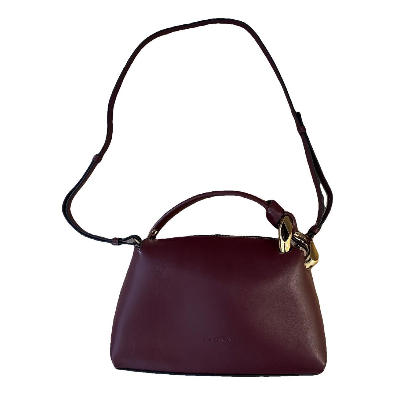 Chain leather handbag