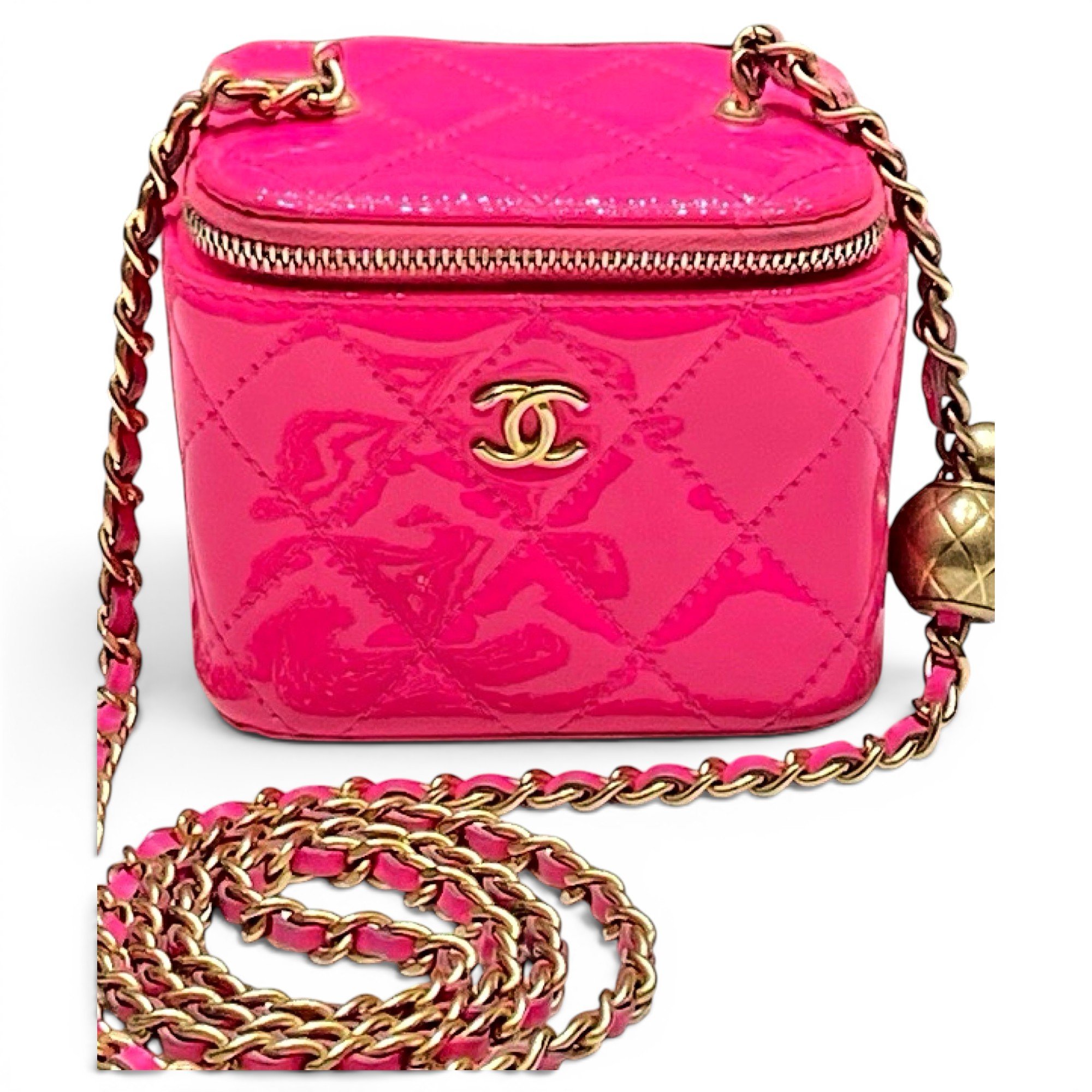 Vanity patent leather mini bag