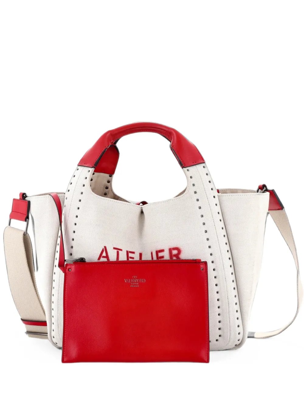 Atelier 01 Studded Canvas Medium tote bag
