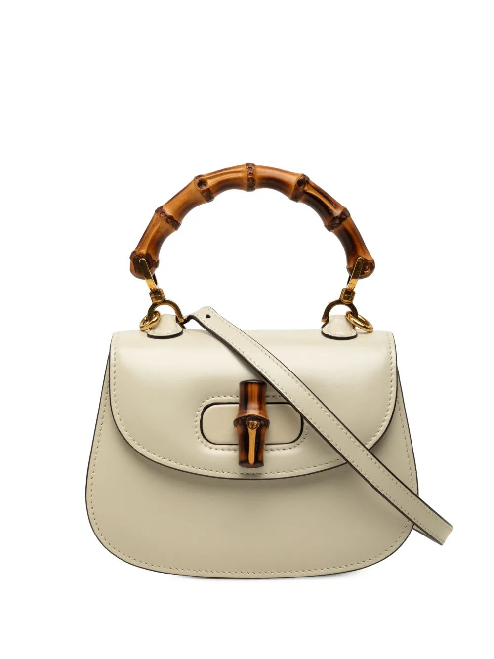 2000-2015 Mini Calfskin 1947 Bamboo Top Handle Bag satchel