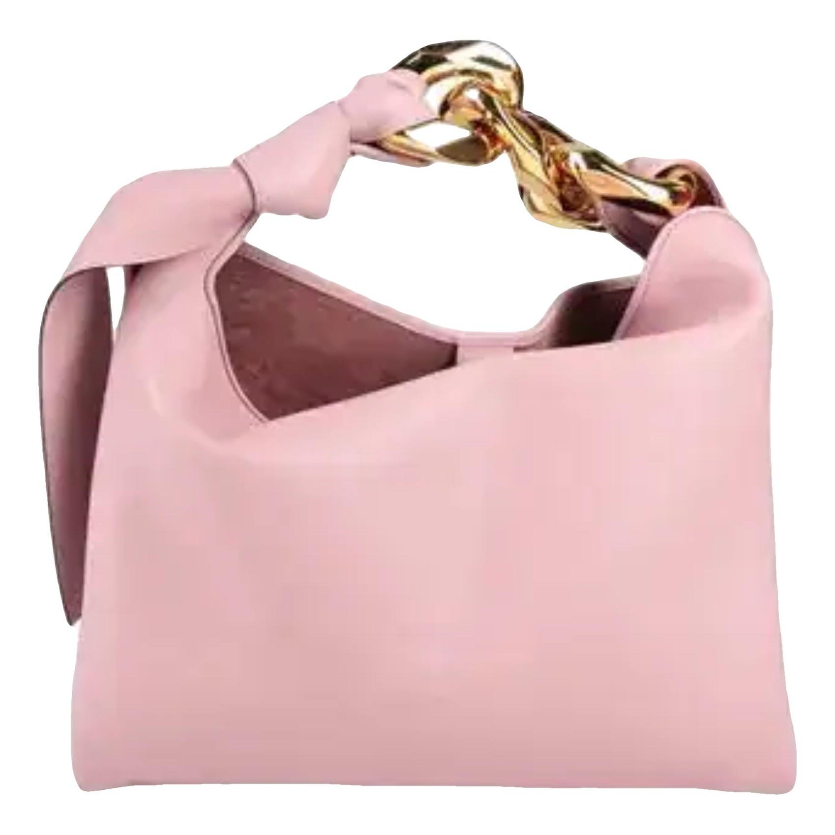 Chain leather handbag