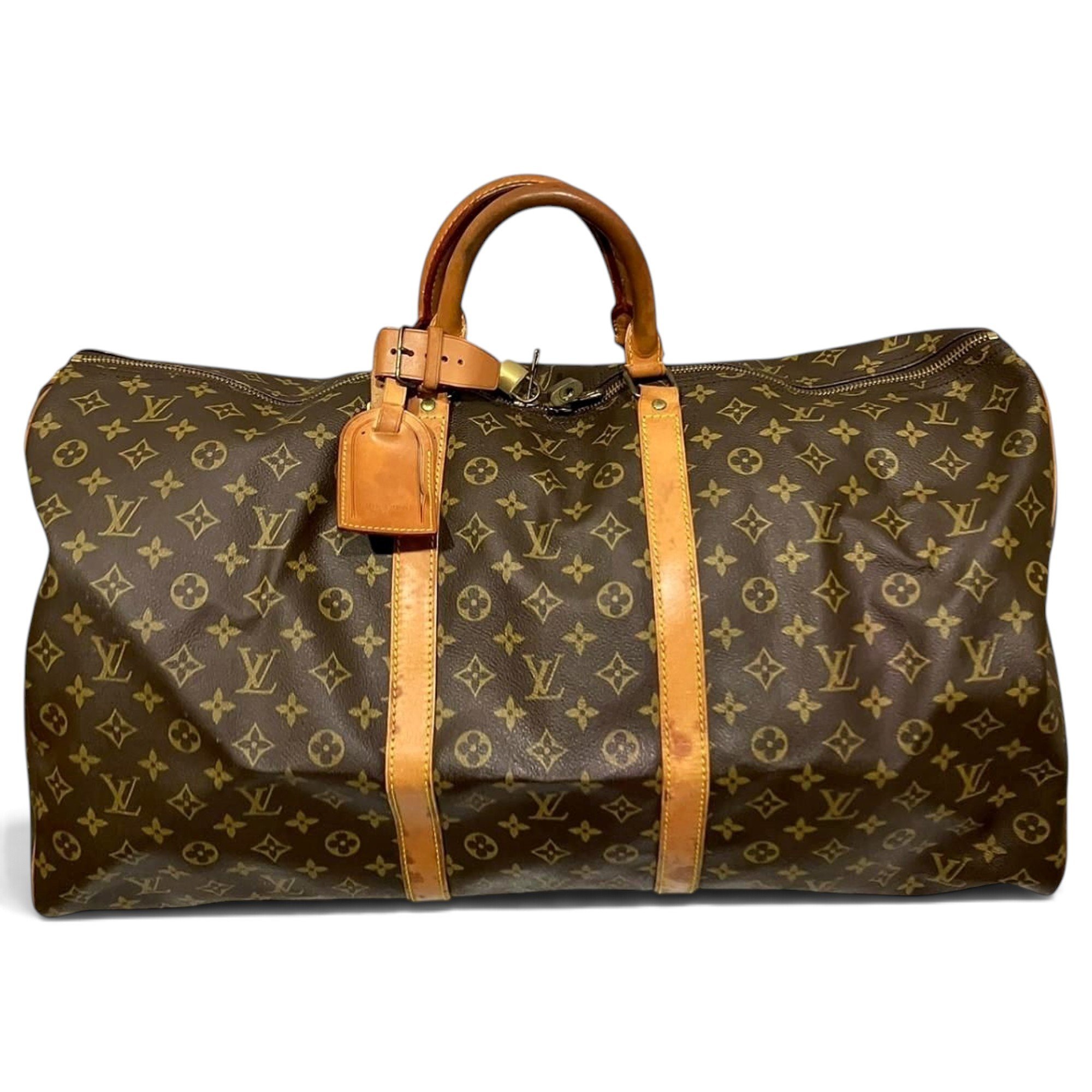 Keepall leather travel bag