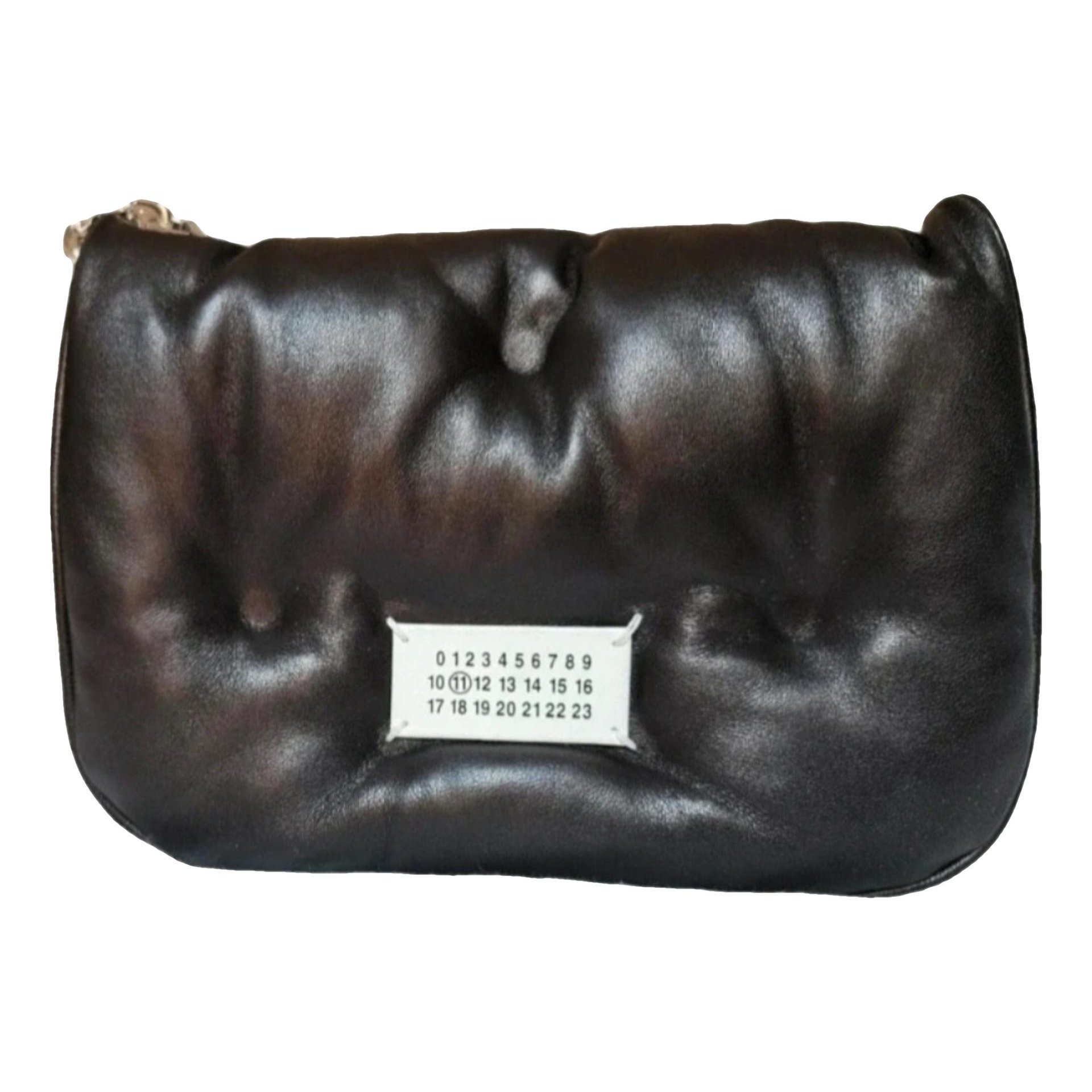 Leather clutch bag