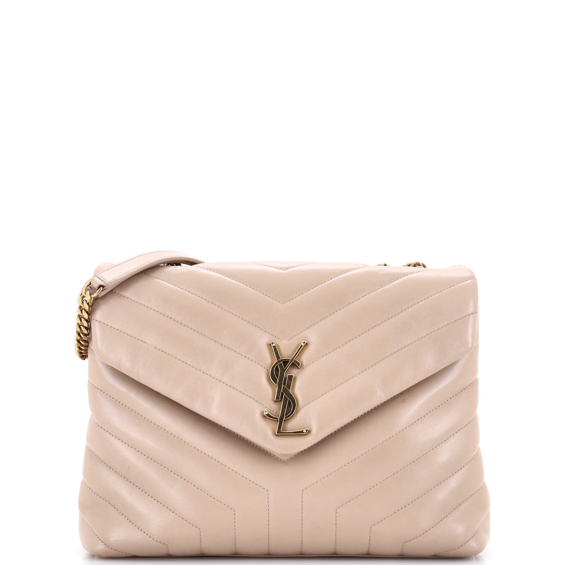 Loulou Shoulder Bag Matelasse Chevron Leather Medium