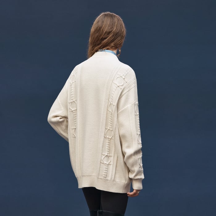 Blanc Naturel Buttoned Cardigan