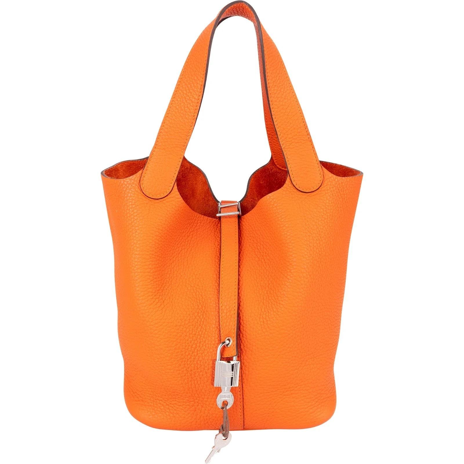 Hermes Picotin Handbag Clemence Leather 2014