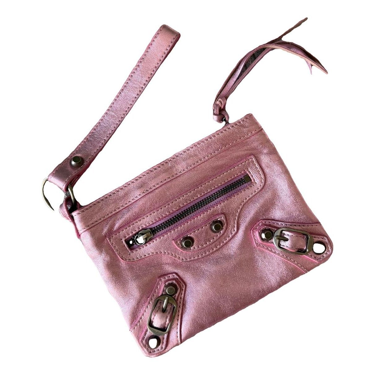 Leather clutch bag