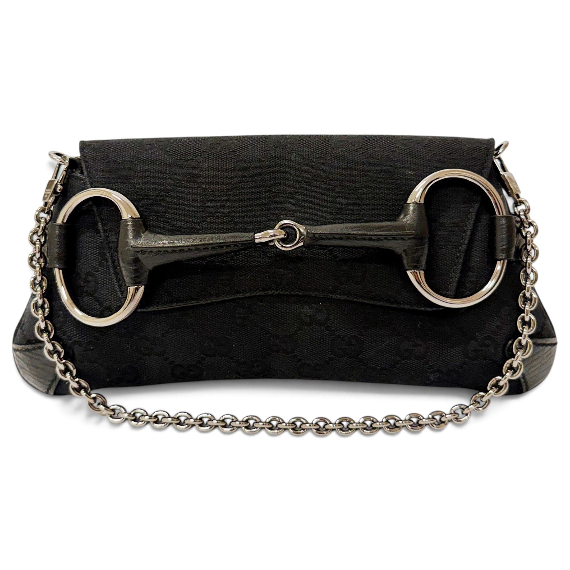Horsebit Chain leather handbag