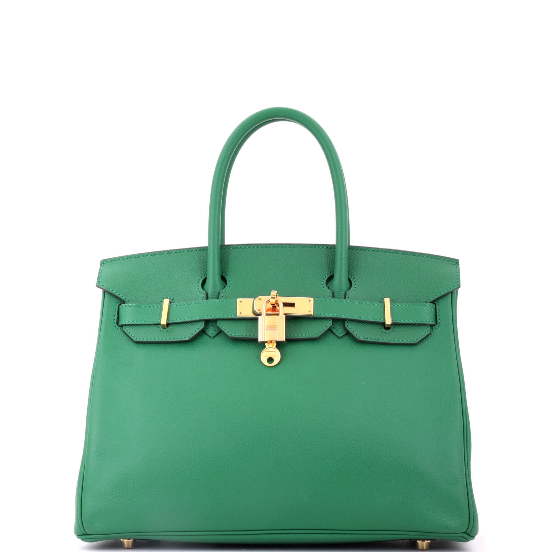 Birkin Handbag Menthe Epsom with Gold Hardware 30