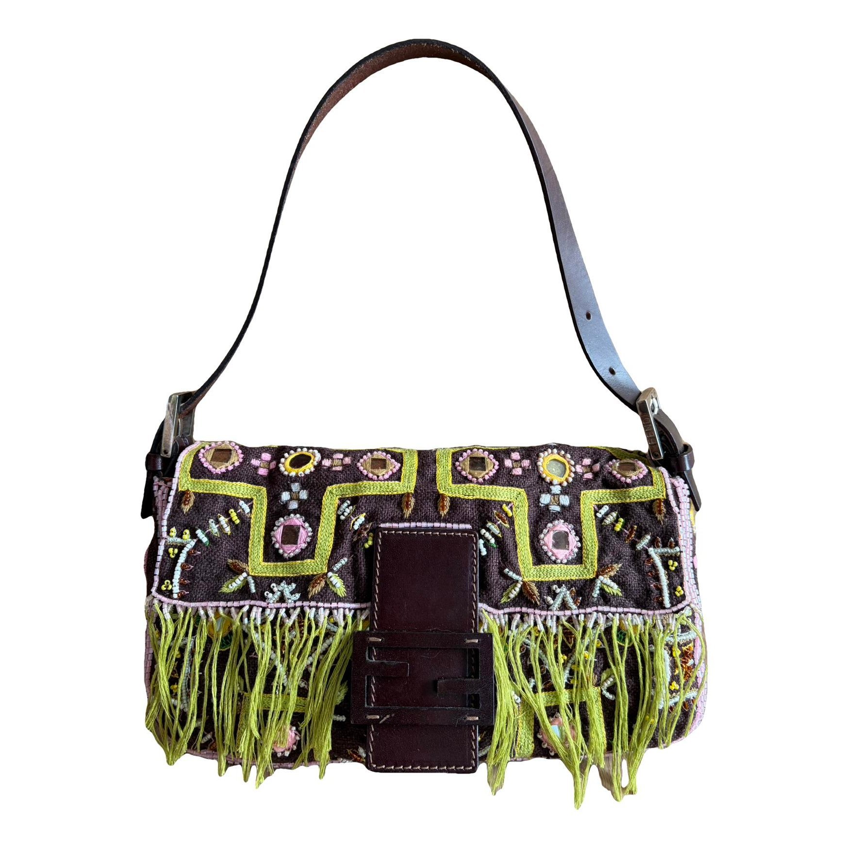 Baguette glitter handbag