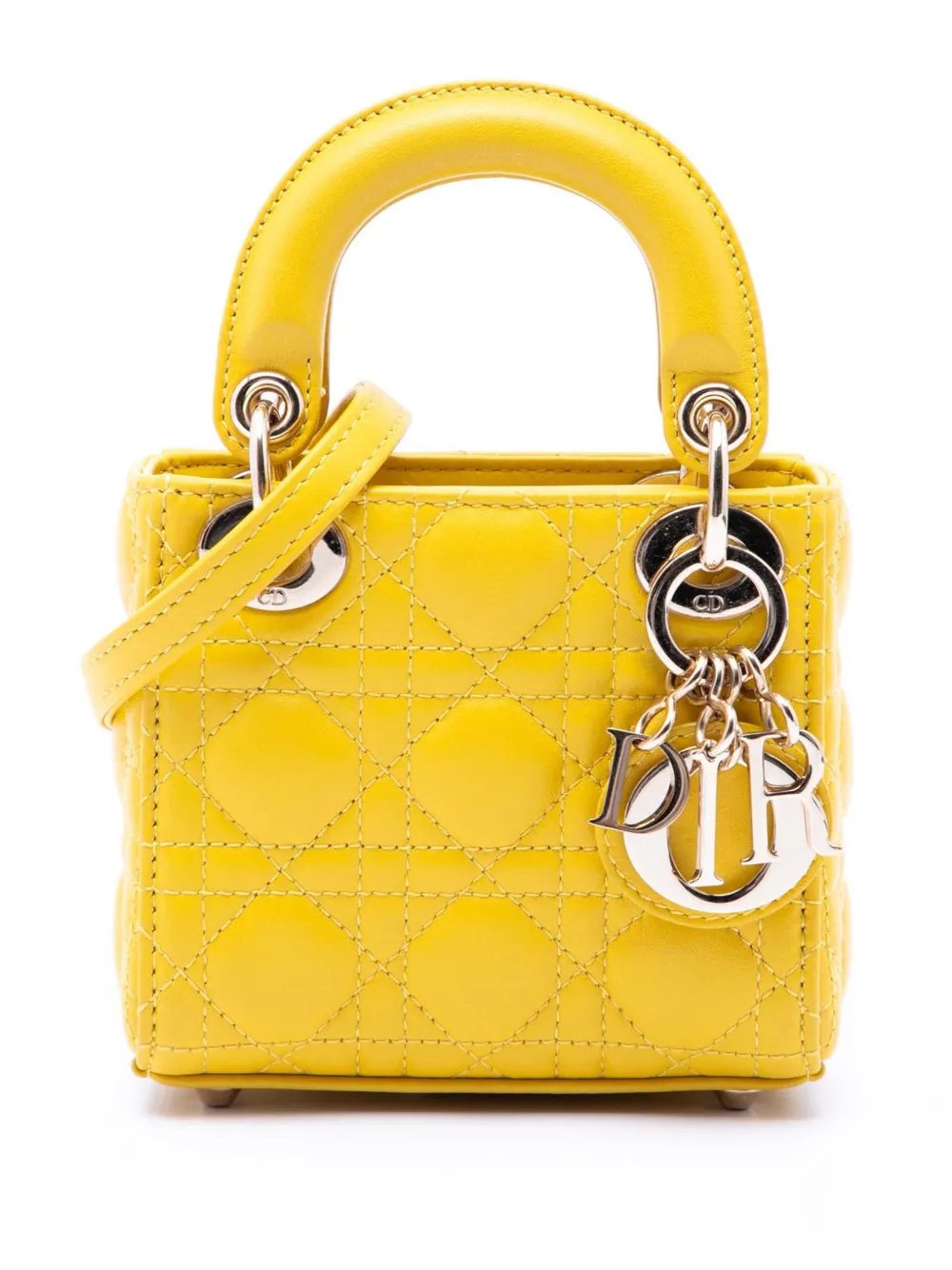 2021 Micro Lambskin Cannage Lady Dior satchel