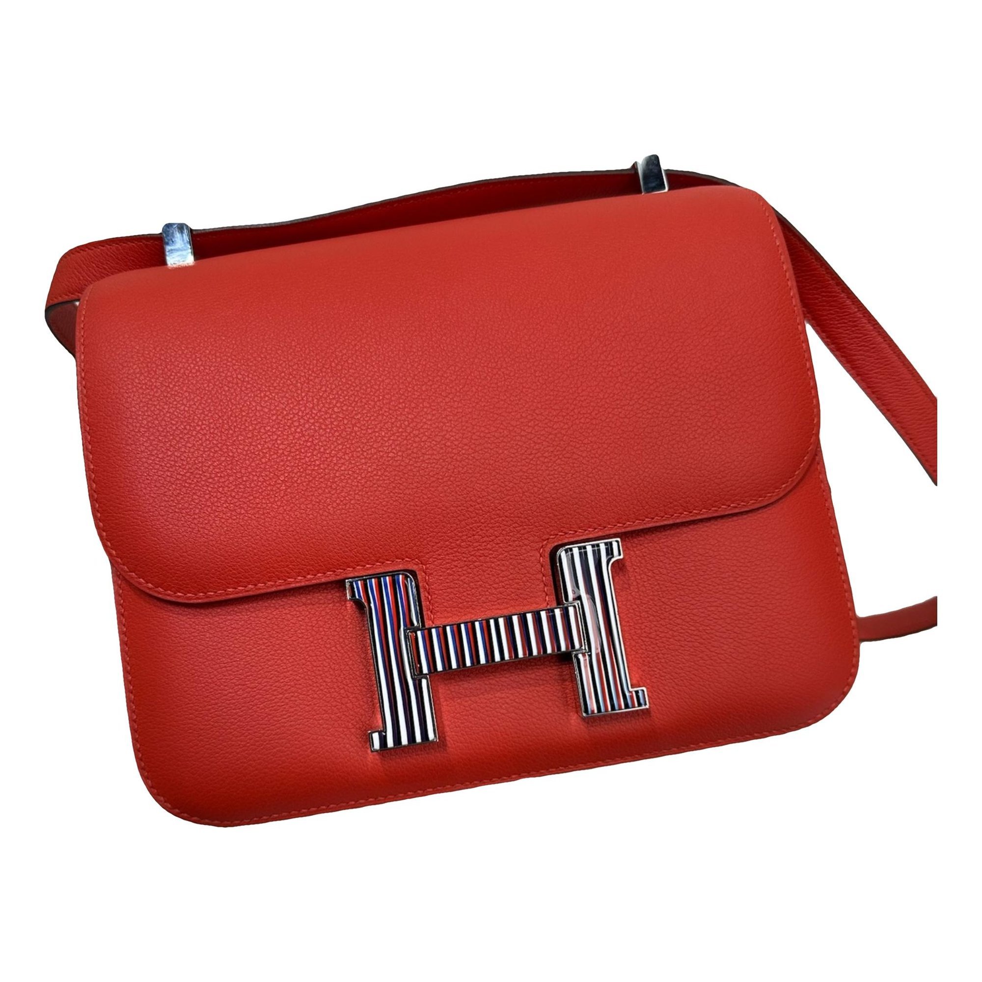 Hermes Constance Handbag Feu Evercolor Leather