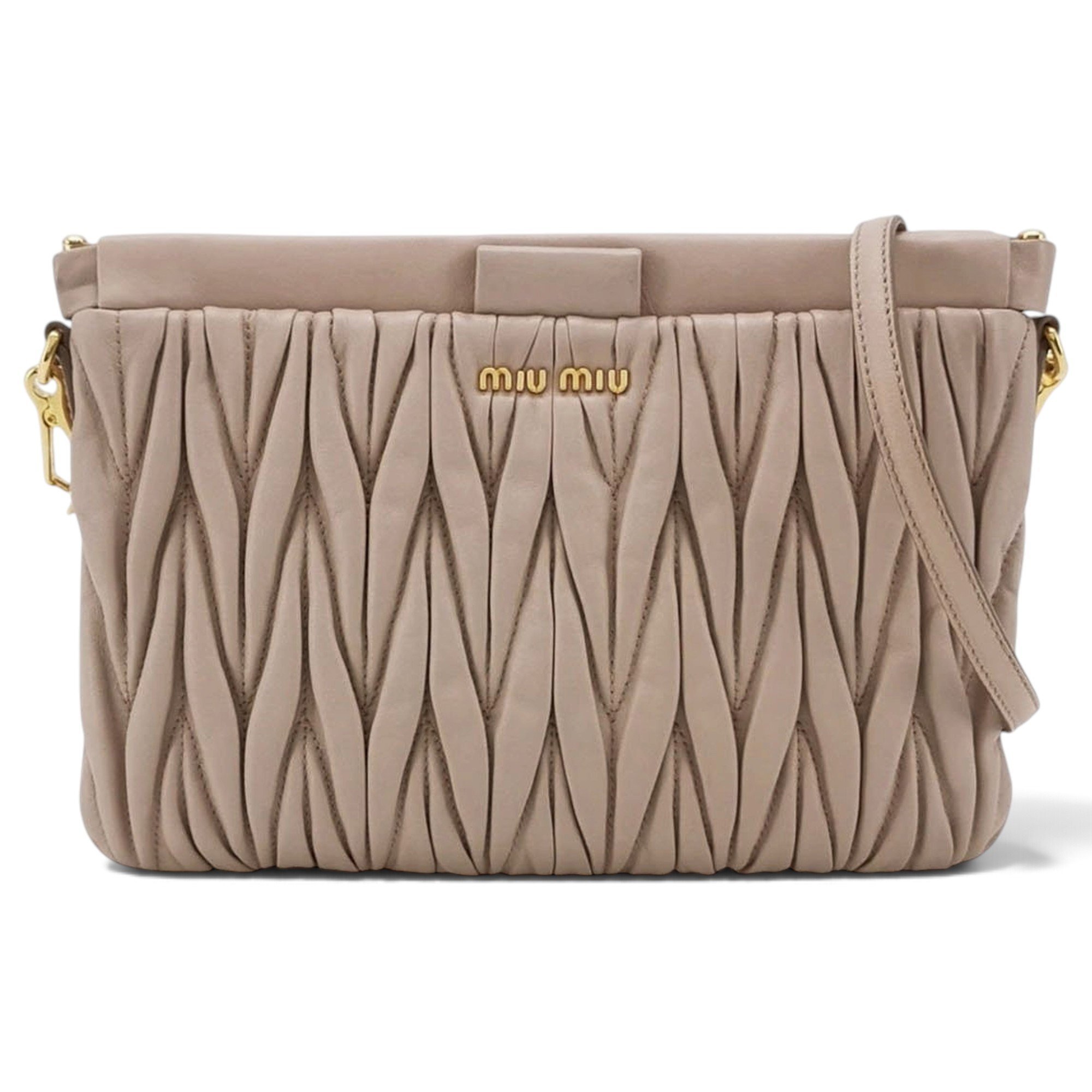 Miu Logo leather handbag