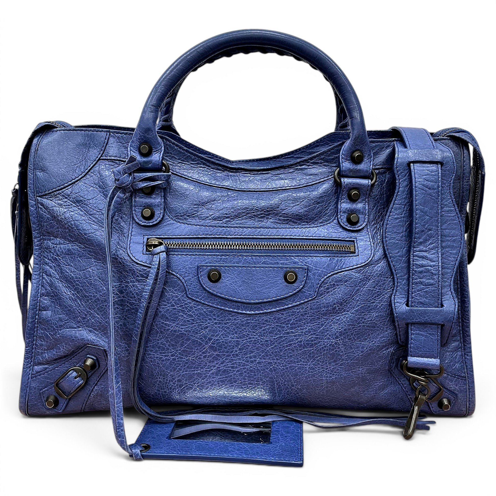 City leather handbag