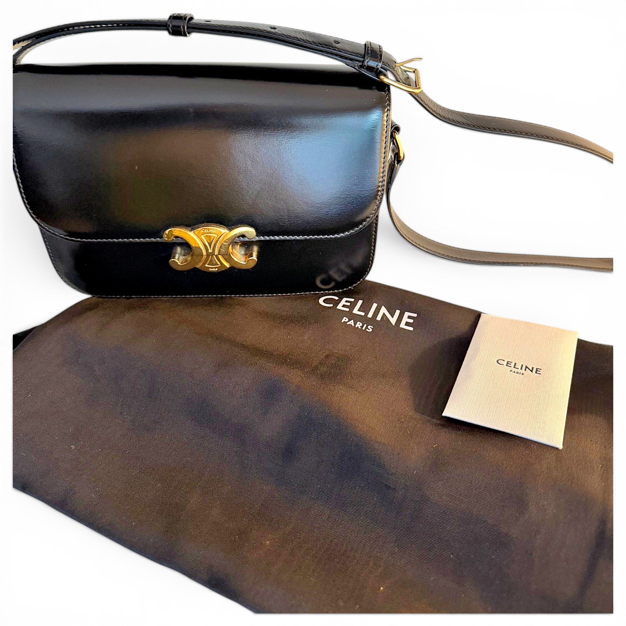 Triomphe leather handbag